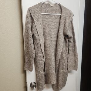 En Creme Cozy Beige Knit Cardigan Sweater